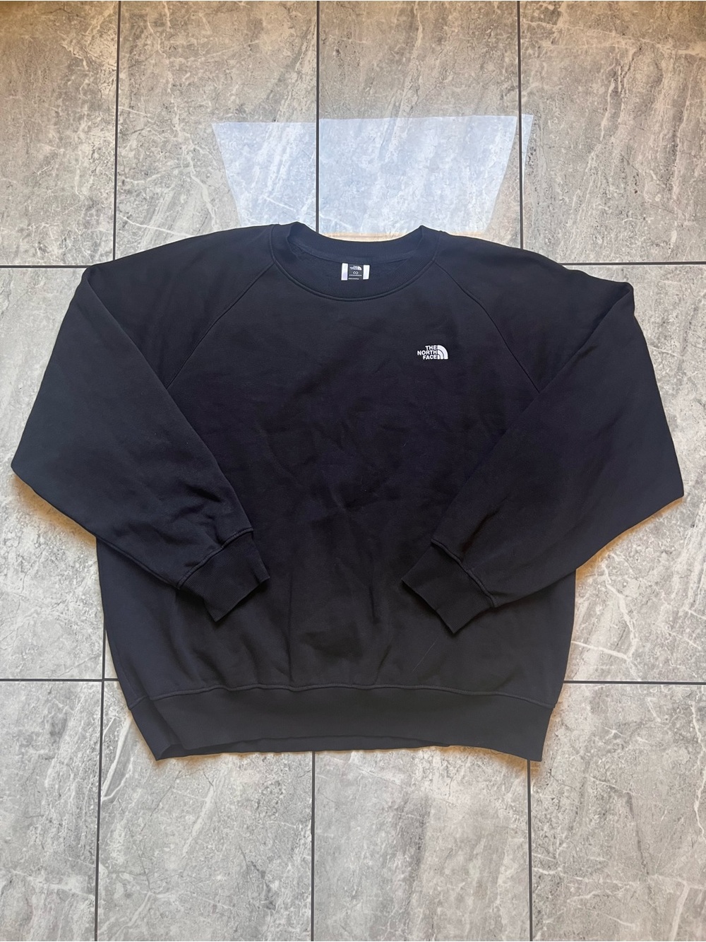 The North Face Sweatshirt Mens Medium Black Evolution Crewneck Relaxed Raglan2XL